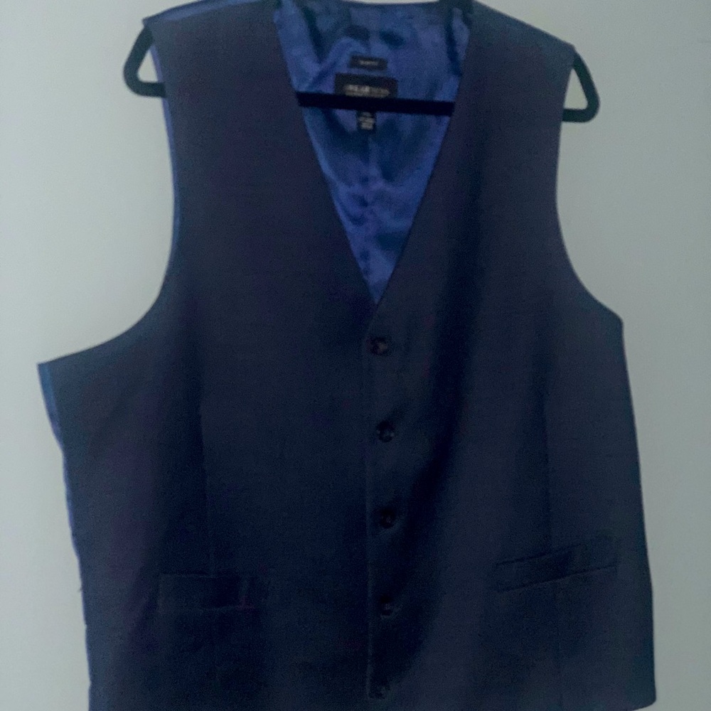 Kenneth Cole “Awareness” Men’s Vest XXL Slim Fit Blue Wool